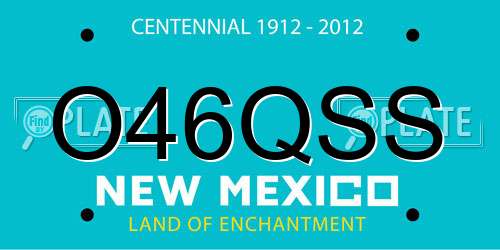 O46QSS New Mexico License Plate
