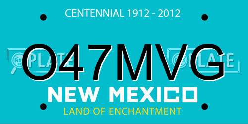 O47MVG New Mexico License Plate