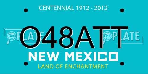 O48ATT New Mexico License Plate