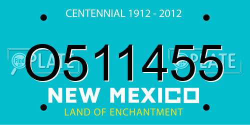 O511455 New Mexico License Plate