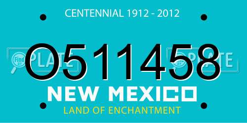 O511458 New Mexico License Plate