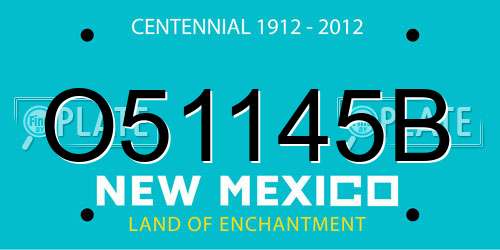 O51145B New Mexico License Plate