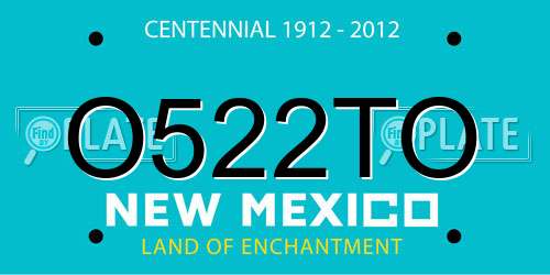 O522TO New Mexico License Plate