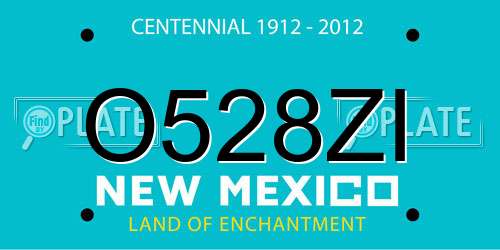 O528ZI New Mexico License Plate