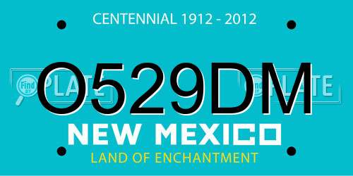 O529DM New Mexico License Plate