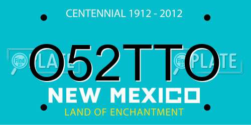 O52TTO New Mexico License Plate