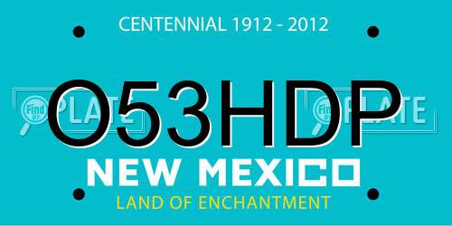 O53HDP New Mexico License Plate