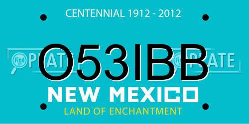 O53IBB New Mexico License Plate