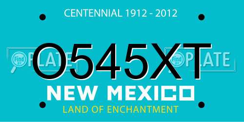 O545XT New Mexico License Plate