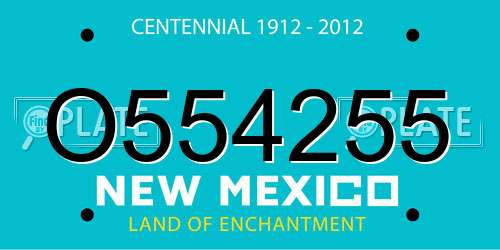 O554255 New Mexico License Plate