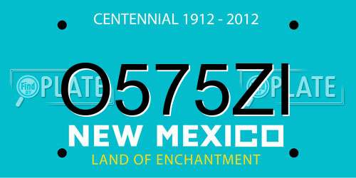 O575ZI New Mexico License Plate