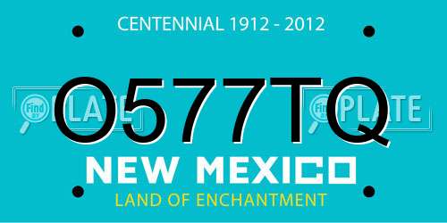 O577TQ New Mexico License Plate