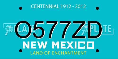 O577ZD New Mexico License Plate