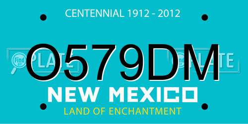 O579DM New Mexico License Plate