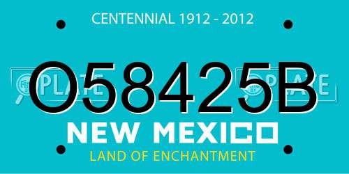 O58425B New Mexico License Plate
