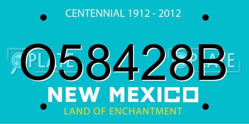 O58428B New Mexico License Plate