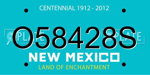 O58428S New Mexico License Plate