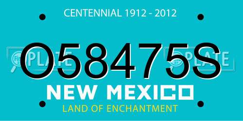 O58475S New Mexico License Plate