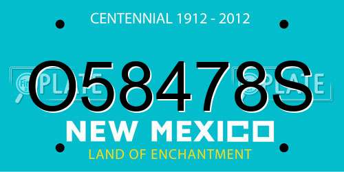 O58478S New Mexico License Plate