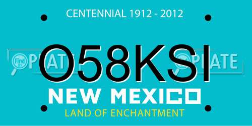 O58KSI New Mexico License Plate