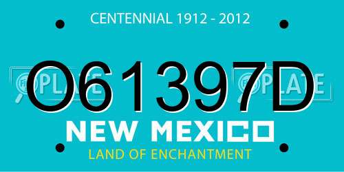 O61397D New Mexico License Plate