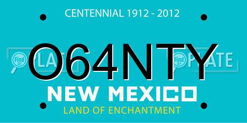 O64NTY New Mexico License Plate