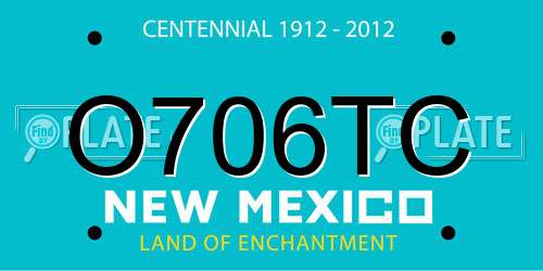 O706TC New Mexico License Plate
