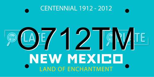 O712TM New Mexico License Plate