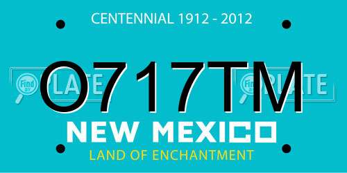 O717TM New Mexico License Plate