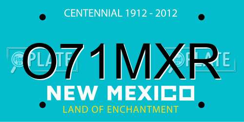 O71MXR New Mexico License Plate