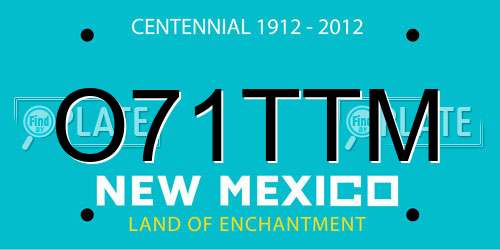 O71TTM New Mexico License Plate