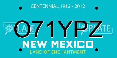 O71YPZ New Mexico License Plate