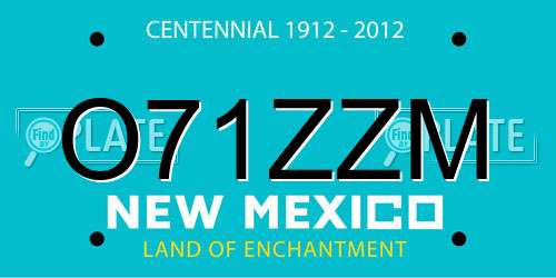 O71ZZM New Mexico License Plate