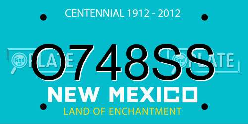 O748SS New Mexico License Plate