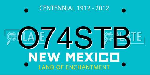 O74STB New Mexico License Plate