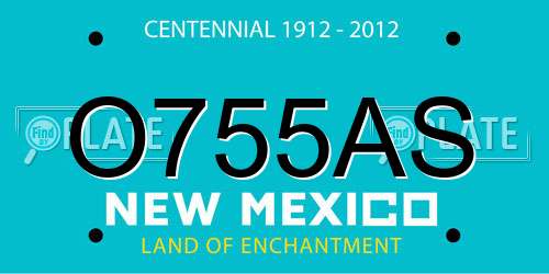 O755AS New Mexico License Plate