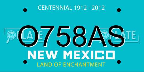 O758AS New Mexico License Plate