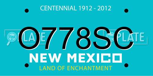 O778SC New Mexico License Plate