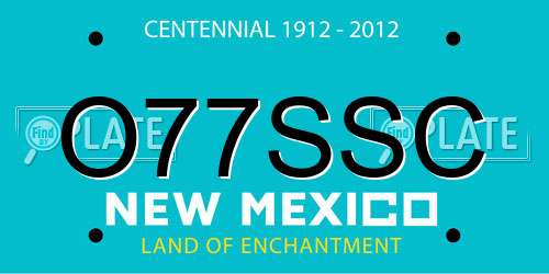 O77SSC New Mexico License Plate