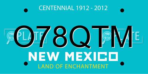 O78QTM New Mexico License Plate