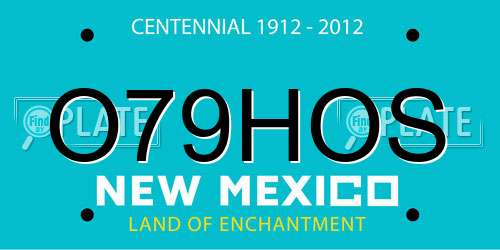 O79HOS New Mexico License Plate