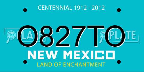 O827TO New Mexico License Plate