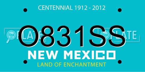 O831SS New Mexico License Plate