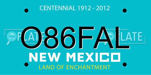 O86FAL New Mexico License Plate