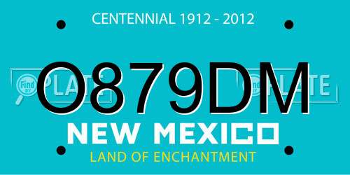 O879DM New Mexico License Plate