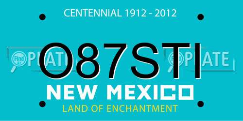 O87STI New Mexico License Plate