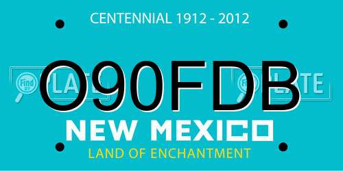 O90FDB New Mexico License Plate