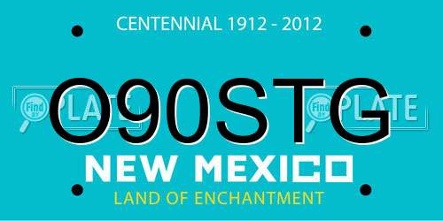 O90STG New Mexico License Plate