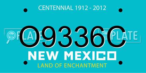 O9336C New Mexico License Plate