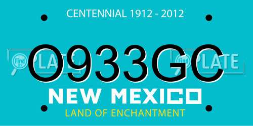 O933GC New Mexico License Plate
